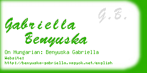 gabriella benyuska business card